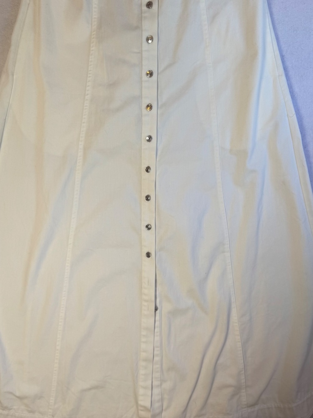Boho Chic Cottagecore Free People Just Jill Denim Maxi Dress Medium Ivory Medium - Picture 10 of 13